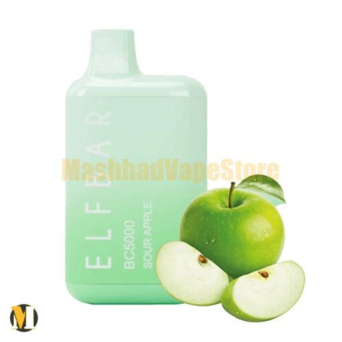 پاد یکبار مصرف سیب ترش الف بار <br><span>ELFBAR Sour Apple EB BC5000</span>